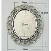 Alloy Cabochon Settings PALLOY-DA11-3435-AS-FF-1