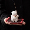 Cat Shape Porcelain Incense Burners PW-WGF0FC8-01-3