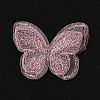 3D Double Layer Butterfly Metallic Yarn Lace Embroidery Ornament Accessories DIY-TAC0025-04A-1
