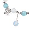 10mm Round Opalite & Cat Eye Beaded Stretch Bracelets BJEW-JB10450-3