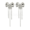 Non-Tarnish 304 Stainless Steel Chain Tassel Stud Earrings EJEW-G400-06P-1