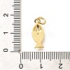 Brass Micro Pave Clear Cubic Zirconia Pendants KK-Q040-07B-G-3