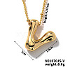 Simple and Stylish Brass Letter Pendant Necklaces for Women Men GF2554-22-1