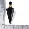 Natural & Synthetic Mixed Gemstone Faceted Cone Openable Perfume Bottle Big Pendants G-L524-18G-5