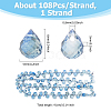 Full Rainbow Plated Electroplate Transparent Glass Beads Strands EGLA-FI0001-02-2