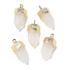 Natural Quartz Crystal Faceted Pendants G-G181-03G-03-1