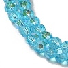 Electroplate Transparent Glass Beads Strands EGLA-A035-T3mm-L08-3
