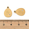 304 Stainless Steel Pendants STAS-D215-05G-3