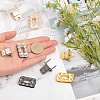 CHGCRAFT 4 Sets 4 Colors Alloy Bag Twist Lock Clasps FIND-CA0007-10-3