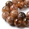 Natural Flower Agate Beads Strands G-B044-A01-03-6