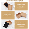  48pcs Kraft Cotton Filled Cardboard Paper Jewelry Set Boxes CBOX-NB0001-28-4