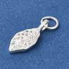 RaRack Plating Brass Micro Pave Cubic Zirconia Pendants KK-F883-09S-2