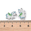 304 Stainless Steel Enamel Charms STAS-M102-15P-02-3