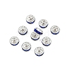 Brass Grade A Rhinestone Spacer Beads RSB035NF-15-5
