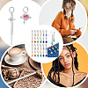 24Pcs 12 Colors Cat Eye Bead Pendant Stitch Marker HJEW-NB00010-6
