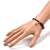 Hamsa Hand /Hand of Miriam Charm Braided Bead Bracelet BJEW-JB06933-3