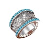 Retro Alloy & Turquoise Finger Rings FS-WG1E1DC-05-5
