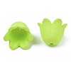 Rubberized Style Opaque Acrylic Bead Caps ACRP-T010-01D-3