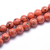 Sea Shell and Synthetic Turquoise Assembled Beads Strands G-G758-12-4mm-1