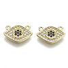 Brass Micro Pave Clear Cubic Zirconia Charms KK-N227-39-NF-1