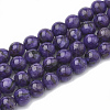 Natural Chalcedony Beads Strands G-S333-6mm-011-1