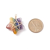 Chakra Natural Mixed Stone Pendants PALLOY-JF01878-02-2