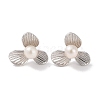 Anti-Tarnish Sterling Silver Stud Earrings EJEW-C087-08B-P-1