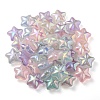 UV Plating Rainbow Iridescent Imitation Jelly Acrylic Beads OACR-C007-07-3