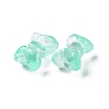 Transparent Spray Painted Glass Beads GLAA-I050-11F-2