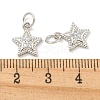 Rack Plating Brass Micro Pave Clear Cubic Zirconia Pendants KK-B093-12A-P-3