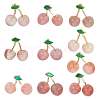 10Pcs Natural Agate Fruit Pendants G-OC0005-93-1