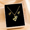 304 Stainless Steel Pendant Necklaces & Stud Earrings Sets WG82A44-09-1