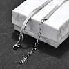 Non-Tarnish 201 Stainless Steel Herringbone Chain Necklaces NJEW-M187-06P-2
