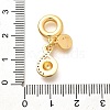 Brass Cubic Zirconia Football European Dangle Charms KK-U048-01G-02-3