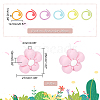  Flower Silicone Knitting Needle Point Protectors DIY-NB0009-49-2