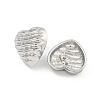 Non-Tarnish Heart 304 Stainless Steel Ear Studs EJEW-L290-011P-2