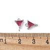 Brass Pave Cubic Zirconia Connector Charms KK-F892-53P-13-3