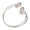 Brass Cuff Bangles for Women BJEW-F477-02P-01-3