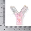 Resin Pendants RESI-B029-01P-Y-3