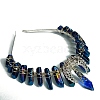 Natural Blue Crystal Hair Bands PW-WG59775-01-1