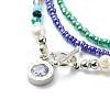 3Pcs 3 Style Natural Pearl & Glass Seed Beaded Necklaces Set NJEW-JN03961-4