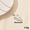 Stainless Steel Leaf Pendant Necklaces QM4235-7-1