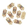 Alloy Rhinestone Connector Charms FIND-TAC0014-51LG-2