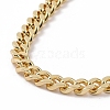 Cubic Zirconia Leopard Pendant Necklace with Brass Curb Chains for Women NJEW-G096-01G-04-4