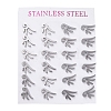 304 Stainless Steel Stud Earrings EJEW-H368-29A-P-3