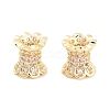 Brass Micro Pave Clear Cubic Zirconia Beads KK-P271-39B-04-1