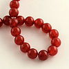 Dyed Natural Jade Round Bead Strands G-Q937-16-2