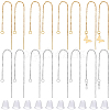 8 Pairs 2 Colors 304 Stainless Steel Earring Findings STAS-BBC0009-72-7