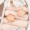 Natural Rose Quartz Stud Earrings EJEW-H153-01G-02-4