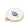 Evil Eye Style Alloy Enamel Pandants ENAM-K068-01G-02-3